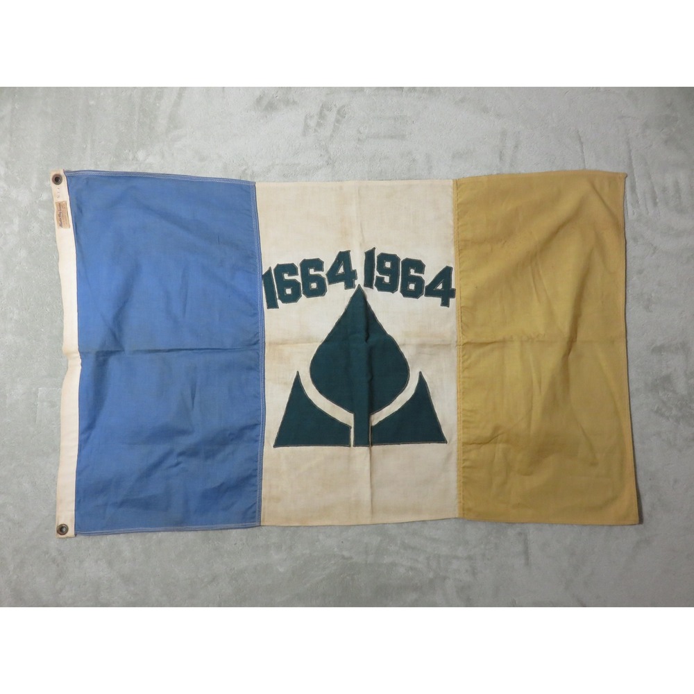 Vintage 1964 New Jersey Tercentenary Flag 1664-1964 300th Anniversary 22x37